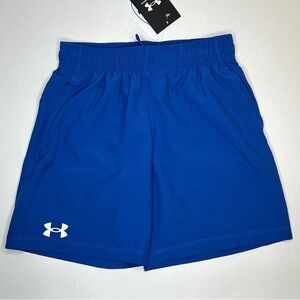 Under Armour Boys Blue Youth Small Athletic Gym Swim Shorts NWT